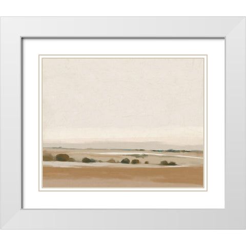 Hazy Frontier I White Modern Wood Framed Art Print with Double Matting by Barnes, Victoria