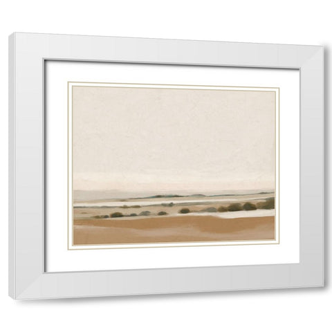 Hazy Frontier II White Modern Wood Framed Art Print with Double Matting by Barnes, Victoria