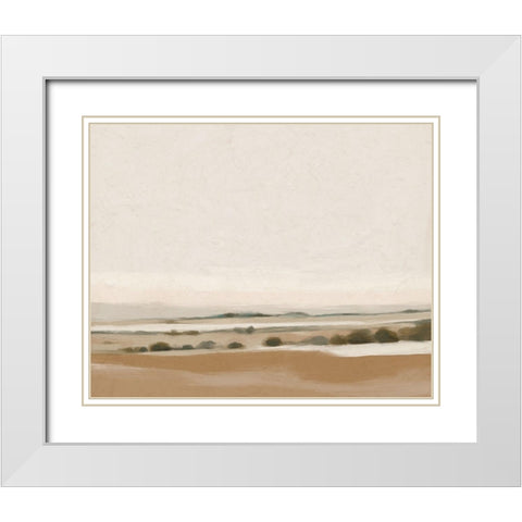Hazy Frontier II White Modern Wood Framed Art Print with Double Matting by Barnes, Victoria