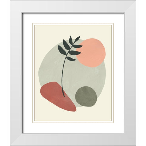 Spring Tea I White Modern Wood Framed Art Print with Double Matting by Green, Jacob