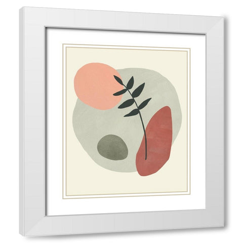 Spring Tea II White Modern Wood Framed Art Print with Double Matting by Green, Jacob