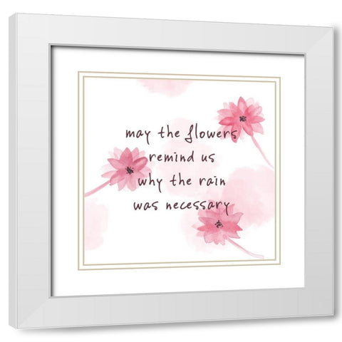Summer Quote I White Modern Wood Framed Art Print with Double Matting by Wang, Melissa