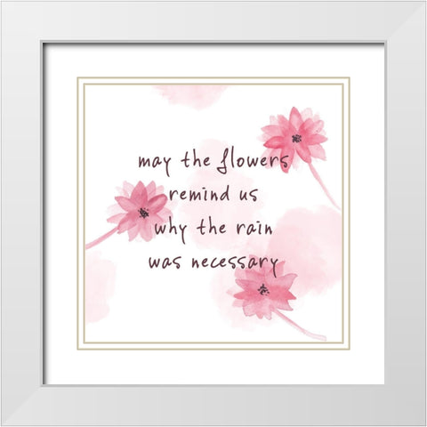 Summer Quote I White Modern Wood Framed Art Print with Double Matting by Wang, Melissa