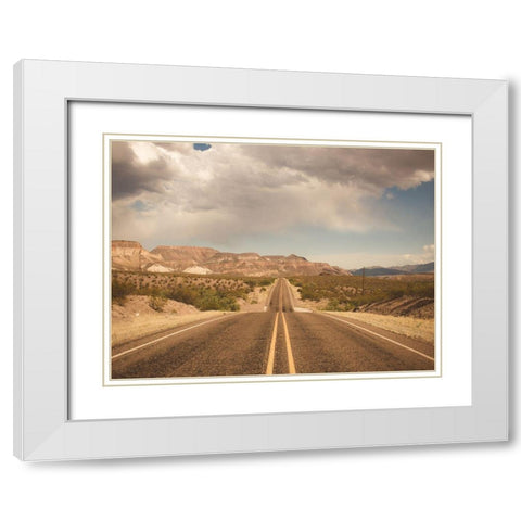 Where the Road Leads I White Modern Wood Framed Art Print with Double Matting by Quintero, Sonja