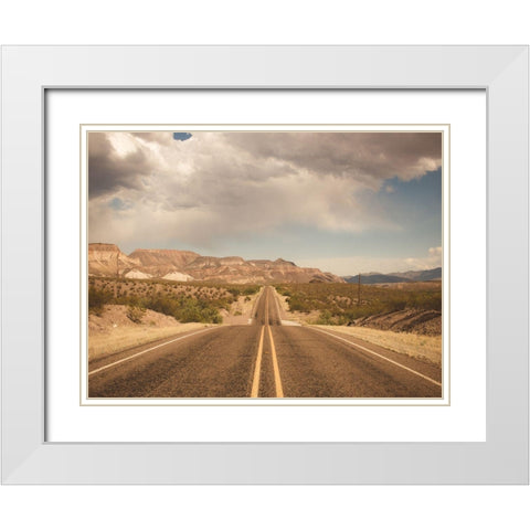 Where the Road Leads I White Modern Wood Framed Art Print with Double Matting by Quintero, Sonja