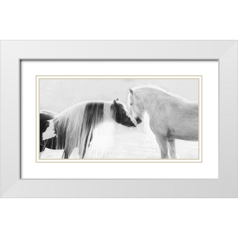 Collection of Horses III White Modern Wood Framed Art Print with Double Matting by PHBurchett