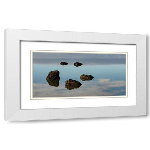 Water and Land VIII White Modern Wood Framed Art Print with Double Matting by PHBurchett