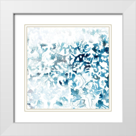 Blue Reverie II White Modern Wood Framed Art Print with Double Matting by Vess, June Erica