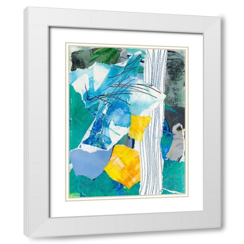 Reclaimed Collage I White Modern Wood Framed Art Print with Double Matting by Moore, Regina