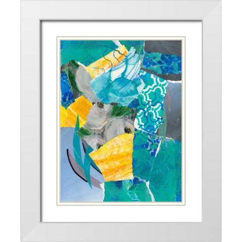 Reclaimed Collage III White Modern Wood Framed Art Print with Double Matting by Moore, Regina