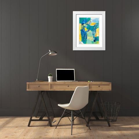 Reclaimed Collage IV White Modern Wood Framed Art Print with Double Matting by Moore, Regina