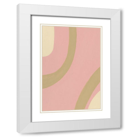 Organic Neutral I White Modern Wood Framed Art Print with Double Matting by Moore, Regina