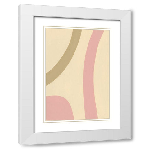 Organic Neutral III White Modern Wood Framed Art Print with Double Matting by Moore, Regina