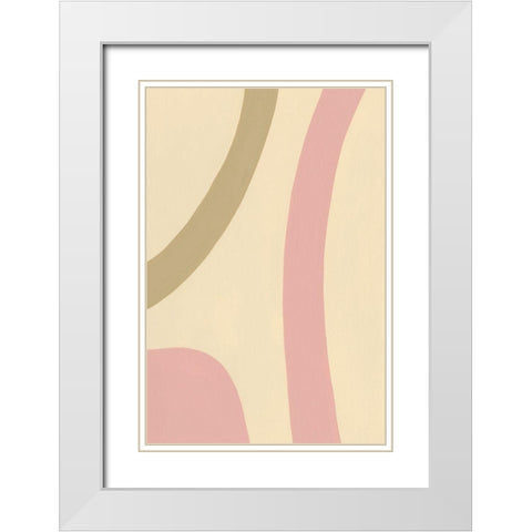 Organic Neutral III White Modern Wood Framed Art Print with Double Matting by Moore, Regina