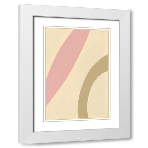 Organic Neutral IV White Modern Wood Framed Art Print with Double Matting by Moore, Regina