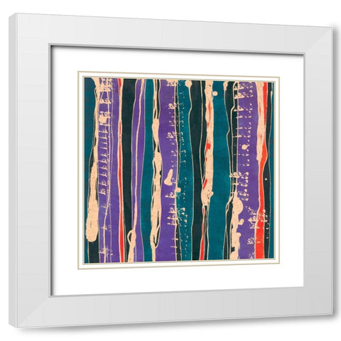 Sgraffito I White Modern Wood Framed Art Print with Double Matting by Baxter Mill Archive