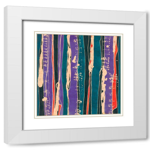 Sgraffito II White Modern Wood Framed Art Print with Double Matting by Baxter Mill Archive