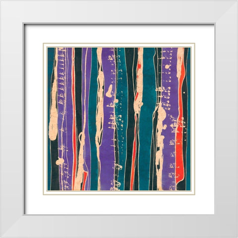Sgraffito II White Modern Wood Framed Art Print with Double Matting by Baxter Mill Archive