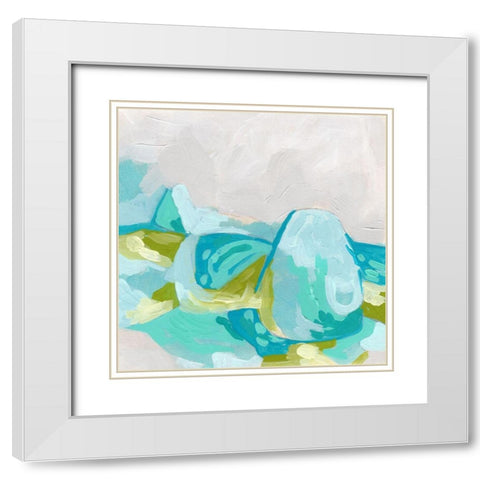 Geode Vista I White Modern Wood Framed Art Print with Double Matting by Vess, June Erica
