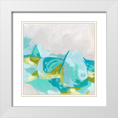 Geode Vista I White Modern Wood Framed Art Print with Double Matting by Vess, June Erica