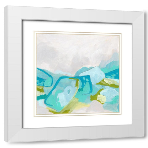Geode Vista II White Modern Wood Framed Art Print with Double Matting by Vess, June Erica