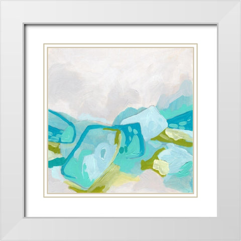 Geode Vista II White Modern Wood Framed Art Print with Double Matting by Vess, June Erica