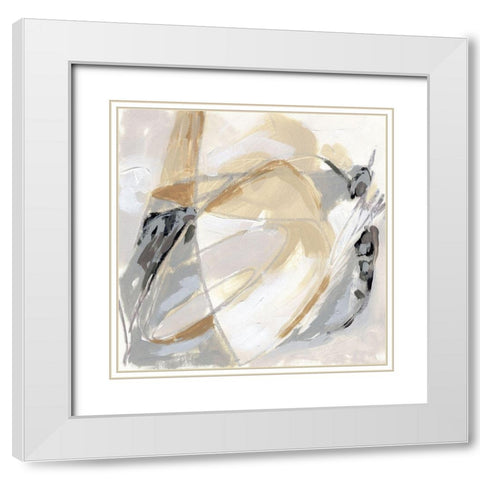 Neutral Singularity I White Modern Wood Framed Art Print with Double Matting by Vess, June Erica