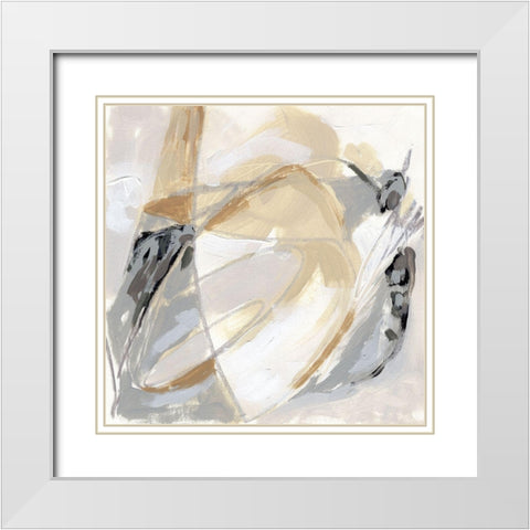 Neutral Singularity I White Modern Wood Framed Art Print with Double Matting by Vess, June Erica