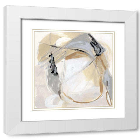 Neutral Singularity II White Modern Wood Framed Art Print with Double Matting by Vess, June Erica