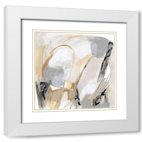 Neutral Singularity III White Modern Wood Framed Art Print with Double Matting by Vess, June Erica