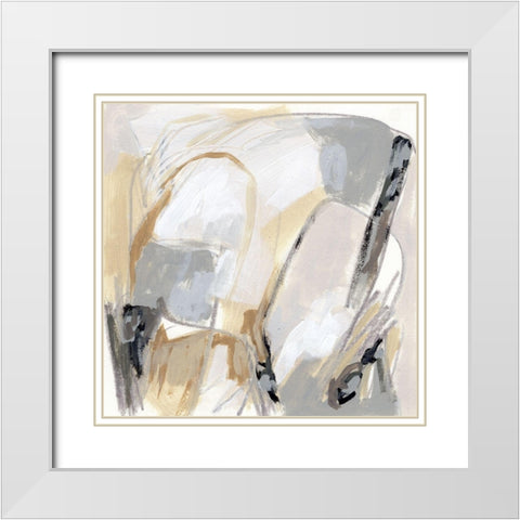 Neutral Singularity III White Modern Wood Framed Art Print with Double Matting by Vess, June Erica