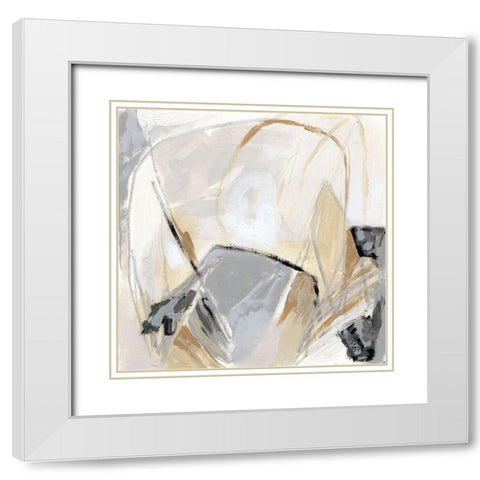 Neutral Singularity IV White Modern Wood Framed Art Print with Double Matting by Vess, June Erica