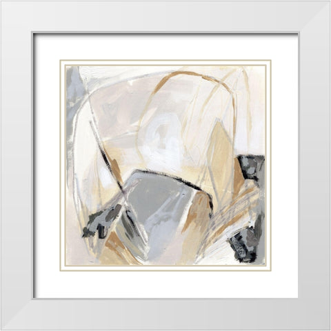 Neutral Singularity IV White Modern Wood Framed Art Print with Double Matting by Vess, June Erica