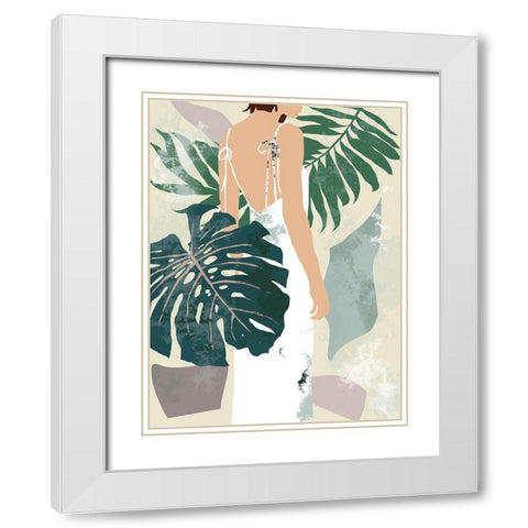 Summer Shades I White Modern Wood Framed Art Print with Double Matting by Wang, Melissa