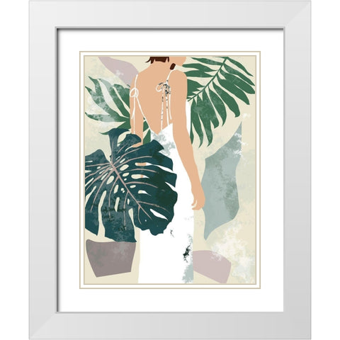 Summer Shades I White Modern Wood Framed Art Print with Double Matting by Wang, Melissa