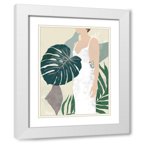 Summer Shades II White Modern Wood Framed Art Print with Double Matting by Wang, Melissa