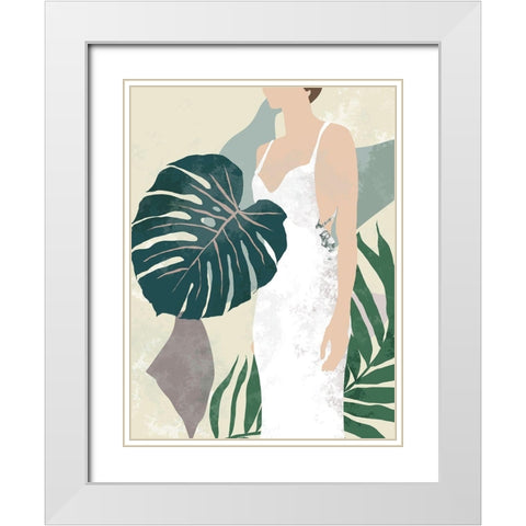 Summer Shades II White Modern Wood Framed Art Print with Double Matting by Wang, Melissa