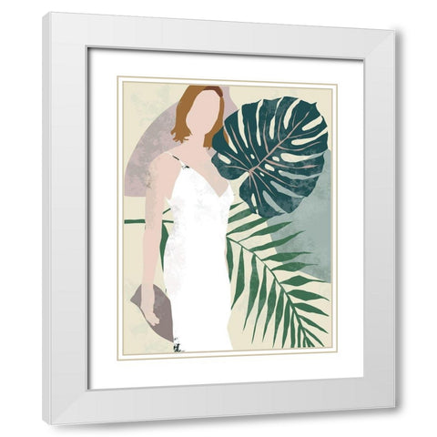 Summer Shades III White Modern Wood Framed Art Print with Double Matting by Wang, Melissa