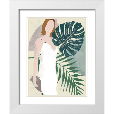 Summer Shades III White Modern Wood Framed Art Print with Double Matting by Wang, Melissa