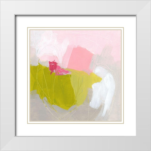 Petal Tone I White Modern Wood Framed Art Print with Double Matting by Vess, June Erica
