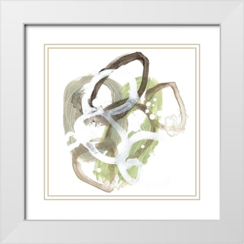 Verdigris Circuit I White Modern Wood Framed Art Print with Double Matting by Vess, June Erica