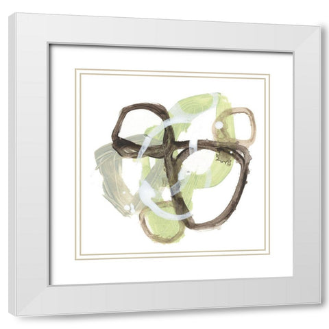 Verdigris Circuit II White Modern Wood Framed Art Print with Double Matting by Vess, June Erica