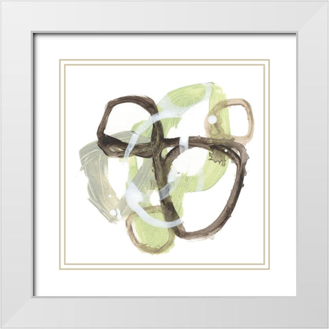 Verdigris Circuit II White Modern Wood Framed Art Print with Double Matting by Vess, June Erica