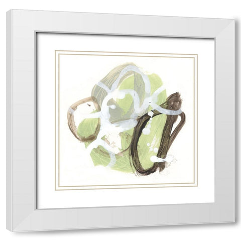 Verdigris Circuit III White Modern Wood Framed Art Print with Double Matting by Vess, June Erica