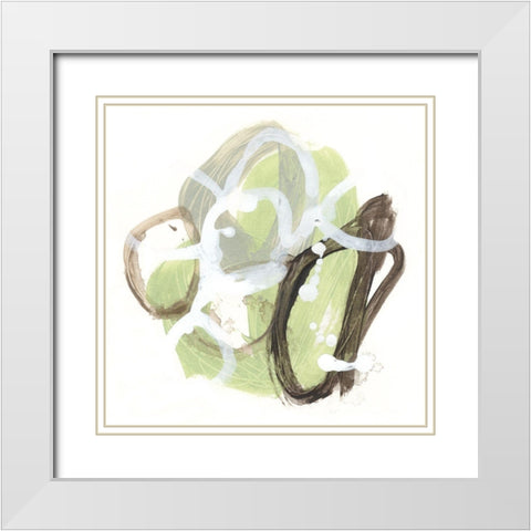 Verdigris Circuit III White Modern Wood Framed Art Print with Double Matting by Vess, June Erica