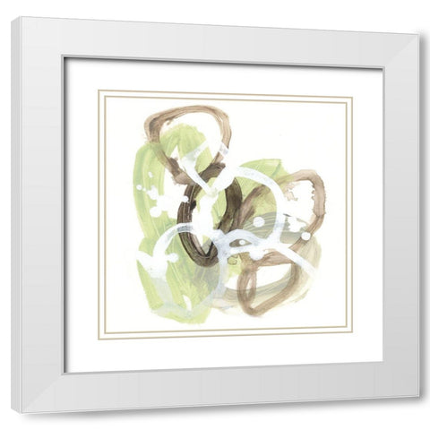 Verdigris Circuit IV White Modern Wood Framed Art Print with Double Matting by Vess, June Erica