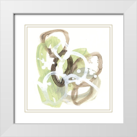 Verdigris Circuit IV White Modern Wood Framed Art Print with Double Matting by Vess, June Erica