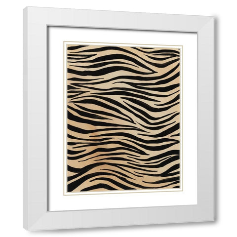 Of the Wild Patterns V White Modern Wood Framed Art Print with Double Matting by Moore, Regina