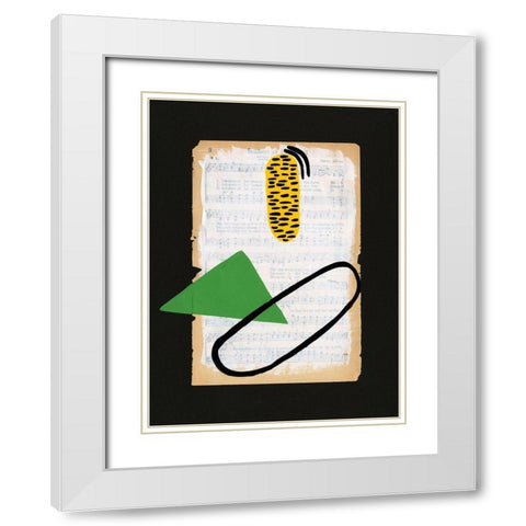 Vivid Order I White Modern Wood Framed Art Print with Double Matting by Moore, Regina