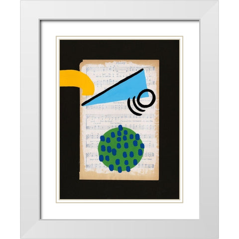 Vivid Order IV White Modern Wood Framed Art Print with Double Matting by Moore, Regina